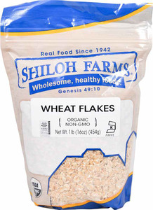 3 PACK of Shiloh Farms Organic Wheat Flakes -- 16 oz