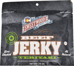3 PACK of Sweetwood Beef Jerky Grass Fed Gluten Free Teriyaki -- 1.75 oz