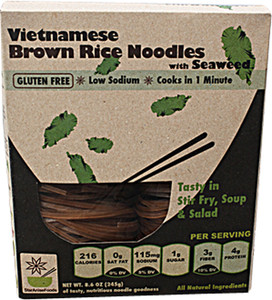 3 PACK of Star Anise Foods Vietnamese Brown Rice Noodles with Seaweed -- 8.6 oz