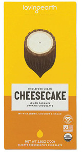 3 PACK of Loving Earth Organic Vegan Chocolate Bar Lemon Caramel Cheesecake -- 2.5 oz