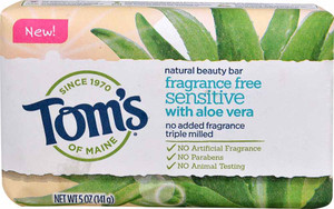 3 PACK of Toms of Maine Sensitive Beauty Bar Fragrance Free -- 5 oz