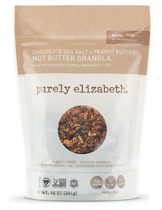 3 PACK of Purely Elizabeth Nut Butter Granola Chocolate Sea Salt + Peanut Butter -- 10 oz
