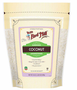 3 PACK of Bobs Red Mill Coconut Shredded Unsweetened -- 24 oz