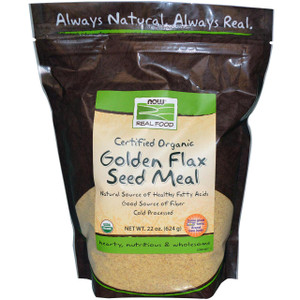 Now Foods, Real Food, Golden Flax Seed Meal, 1.4 lbs (624 g)