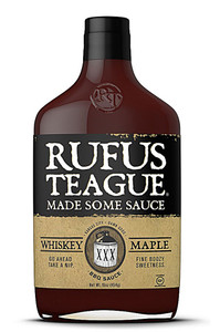 3 PACK of Rufus Teague Made Some BBQ Sauce Gluten Free Whiskey Maple -- 16 oz