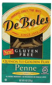 3 PACK of DeBoles Penne Pasta Quinoa plus Golden Flax -- 8 oz