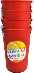 3 PACK of Preserve Everyday Cups 16 - fl oz Capacity Pepper Red -- 4 Cups
