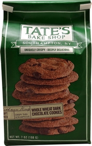 3 PACK of Tates Bake Shop Cookies Whole Wheat Dark Chocolate -- 7 oz