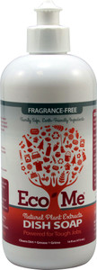 3 PACK of Eco-Me Dish Soap Fragrance Free -- 16 fl oz