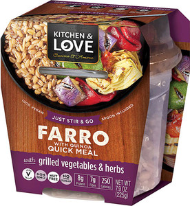 3 PACK of Cucina & Amore Kitchen & Love Farro with Quinoa Quick Meal Grilled Vegetables & Herbs -- 7.9 oz