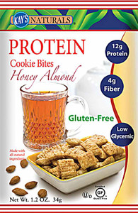 3 PACK of Kays Naturals Protein Cookie Bites Honey Almond -- 6 Bags