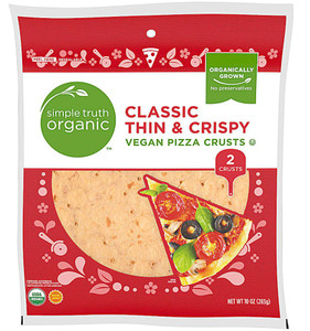 3 PACK of Simple Truth Organic Classic Thin & Crispy Vegan Pizza Crusts -- 10 oz