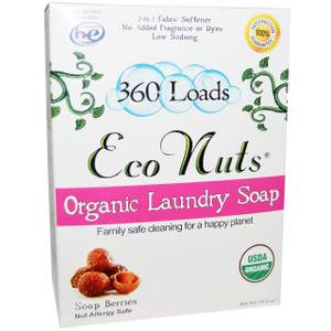 3 PACK of Eco Nuts Organic Natural Laundry Soap 10 Loads Fragrance Free -- 0.5 oz