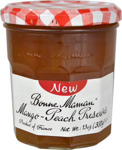 3 PACK of Bonne Maman Mango-Peach Preserves -- 13 oz