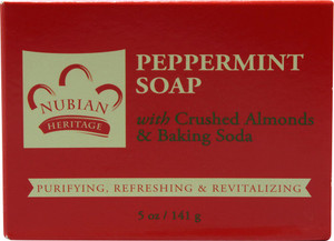3 PACK of Nubian Heritage, Peppermint & Aloe Bar Soap, 5 oz (142 g)