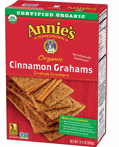 3 PACK of Annies Homegrown Organic Cinnamon Graham Crackers -- 14.4 oz