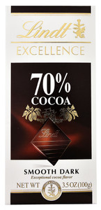 3 PACK of Lindt Excellence Chocolate Bar 70% Cocoa Smooth Dark -- 3.5 oz