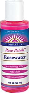 3 PACK of Heritage Store, Rosewater, Aromatherapy Water, Rose Petals, 4 fl oz (118 ml)