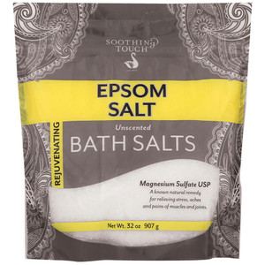 3 PACK of Soothing Touch Bath Salts Unscented Epsom Salt -- 32 oz