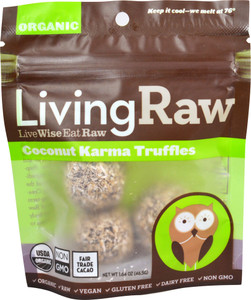 3 PACK of Living Raw Organic Truffles Gluten Free Coconut Karma -- 1.64 oz