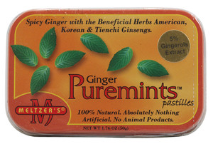 3 PACK of Meltzers Puremints Ginger -- 1.76 oz