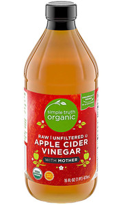 3 PACK of Simple Truth Organic Raw Unfiltered Apple Cider Vinegar with Mother -- 16 fl oz