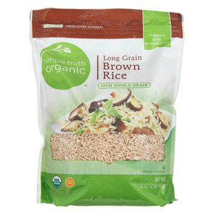 3 PACK of Simple Truth Organic Long Grain Brown Rice -- 32 oz
