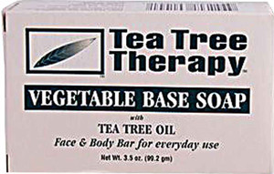 3 PACK of Tea Tree Therapy Vegetable Base Soap with Tea Tree Oil -- 3.5 oz