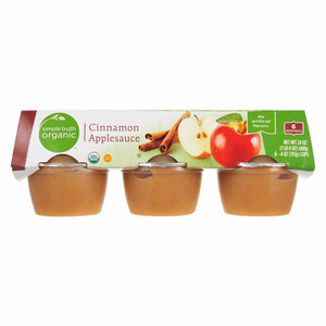 3 PACK of Simple Truth Organic Apple Sauce Cinnamon -- 6 Cups