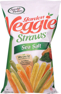 3 PACK of Sensible Portions Garden Veggie Straws Sea Salt -- 5 oz