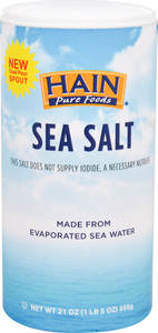 3 PACK of Hain Pure Foods Sea Salt -- 21 oz