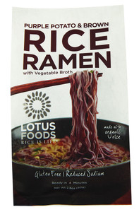 3 PACK of Lotus Foods Purple Potato & Brown Rice Ramen with Vegetable Broth -- 2.8 oz