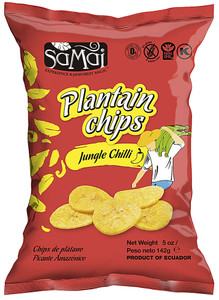 3 PACK of Samai Plantain Chips Jungle Chili -- 5 oz