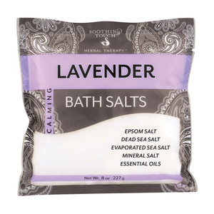 3 PACK of Soothing Touch Lavender Bath Salts -- 8 oz