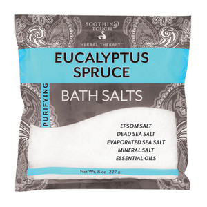 3 PACK of Soothing Touch Eucalyptus Spruce Bath Salts -- 8 oz