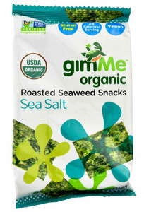 3 PACK of GimMe Organic Premium Roasted Seaweed Snacks Sea Salt -- 0.17 oz