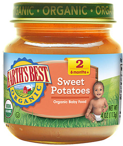 3 PACK OF Earths Best Organic Baby Food Stage 2 Sweet Potatoes -- 4 oz