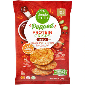 3 PACK OF Simple Truth Popped Protein Crisps BBQ -- 5 oz
