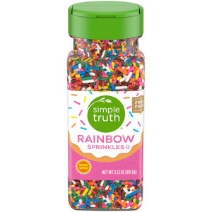 3 PACK OF Simple Truth Rainbow Sprinkles Shaker -- 3.12 oz
