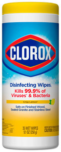 3 PACK OF Clorox Disinfecting Wipes Crisp Lemon -- 35 Wipes