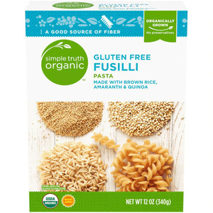 3 PACK OF Simple Truth Organic Gluten Free Pasta Fusilli -- 12 oz