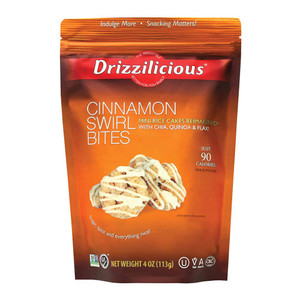3 PACK OF Drizzilicious Mini Rice Crisp Cinnamon Swirl -- 4 oz