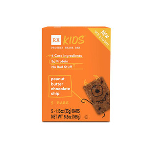 3 PACK OF RXBAR Kids Protein Snack Bar Peanut Butter Chocolate Chip -- 5 Bars
