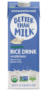 3 PACK OF Better Than Milk Organic Rice Drink + Calcium -- 33.8 fl oz