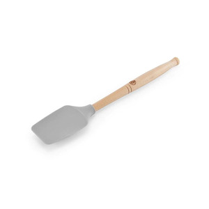Allrecipes Wood Handle Spoon with Silicone Spatula Head Gray -- 1 Unit