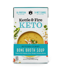 Kettle & Fire Keto Butter Curry Bone Broth Soup -- 16.9 oz