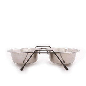 Our Pets Double Diner Pet Bowl -- 2 Piece