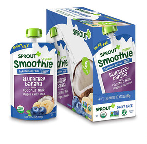 Sprout Organic Baby FoodSprout Organic Smoothie Blueberry Banana with Coconut Milk Veggies & Flax Seed