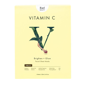 Rael Beauty Vitamin C Facial Sheet Masks -- 5 Masks