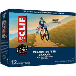 Clif Bar Energy Bars Peanut Butter Banana with Dark Chocolate -- 12 Bars